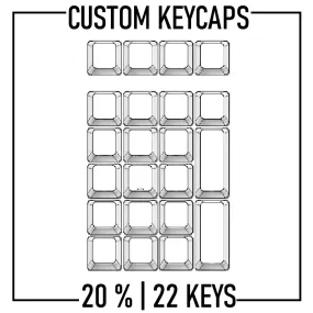 20% Numeric Keyboard Custom Keycaps set ( 22 Keys )