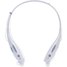 2BOOM HPBT500W Transporter Bluetooth Neckband Headphones with Microphone (White)