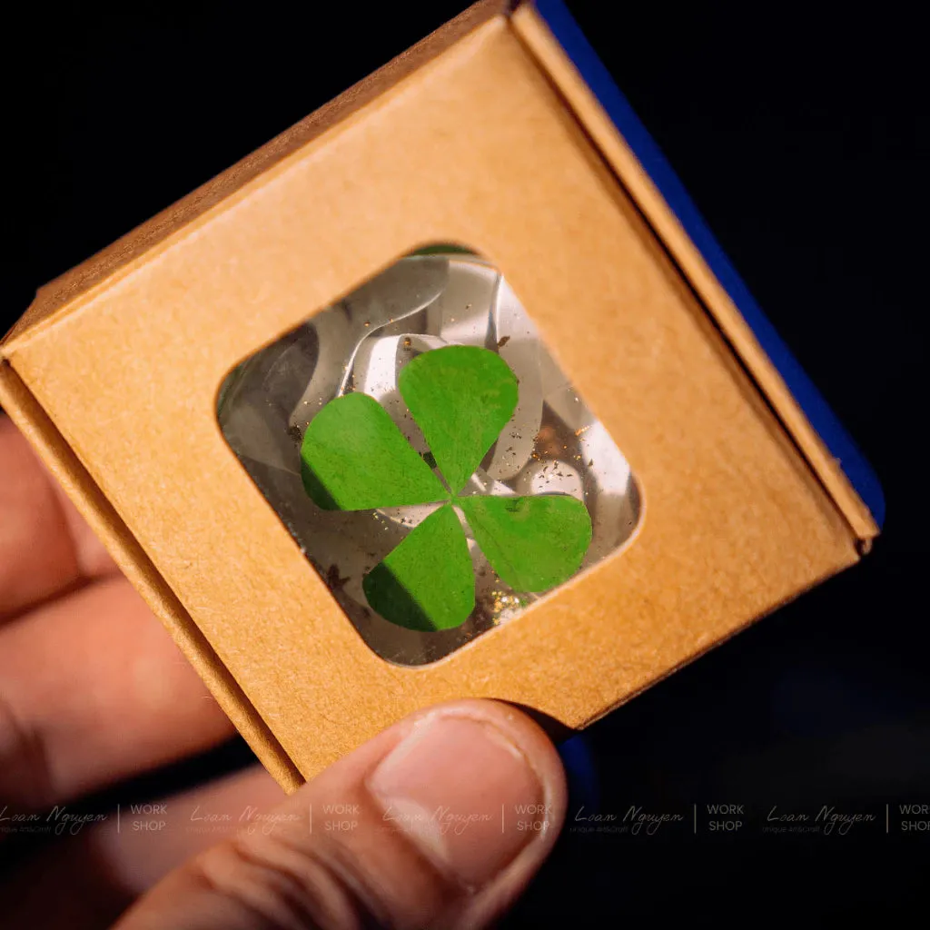 4 Leaf Clover Gift Box, Decorative, Bedroom, Handcrafted, For Gift