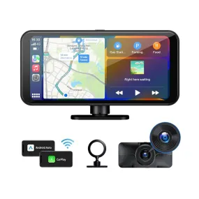 6.25" Touch Screen Wireless CarPlay 4K Dash Cam