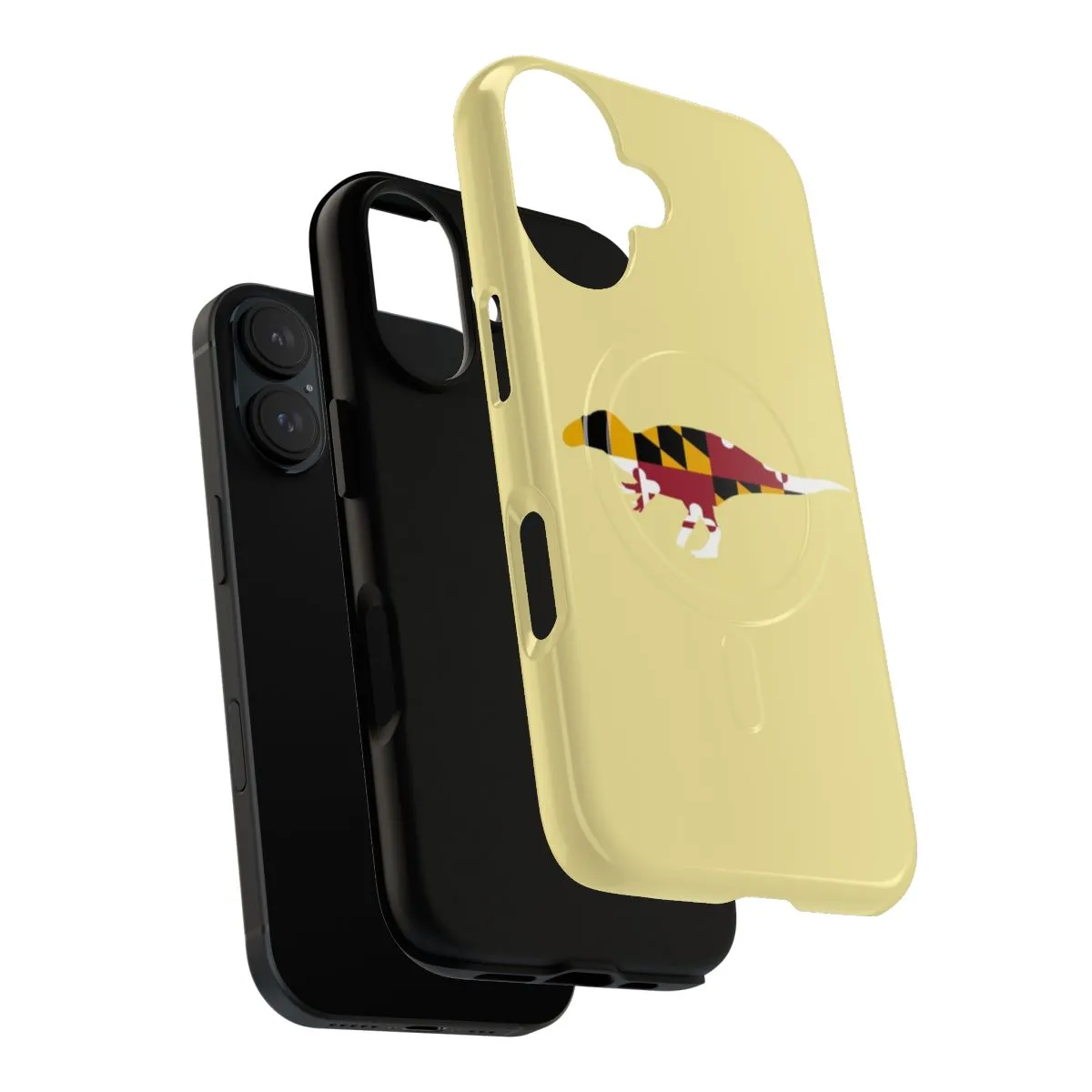 Acrocanthosaurus Themed Maryland Flag Phone Case for Dinosaur Fans