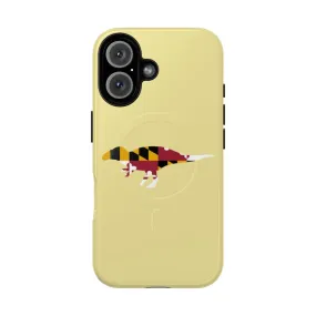 Acrocanthosaurus Themed Maryland Flag Phone Case for Dinosaur Fans