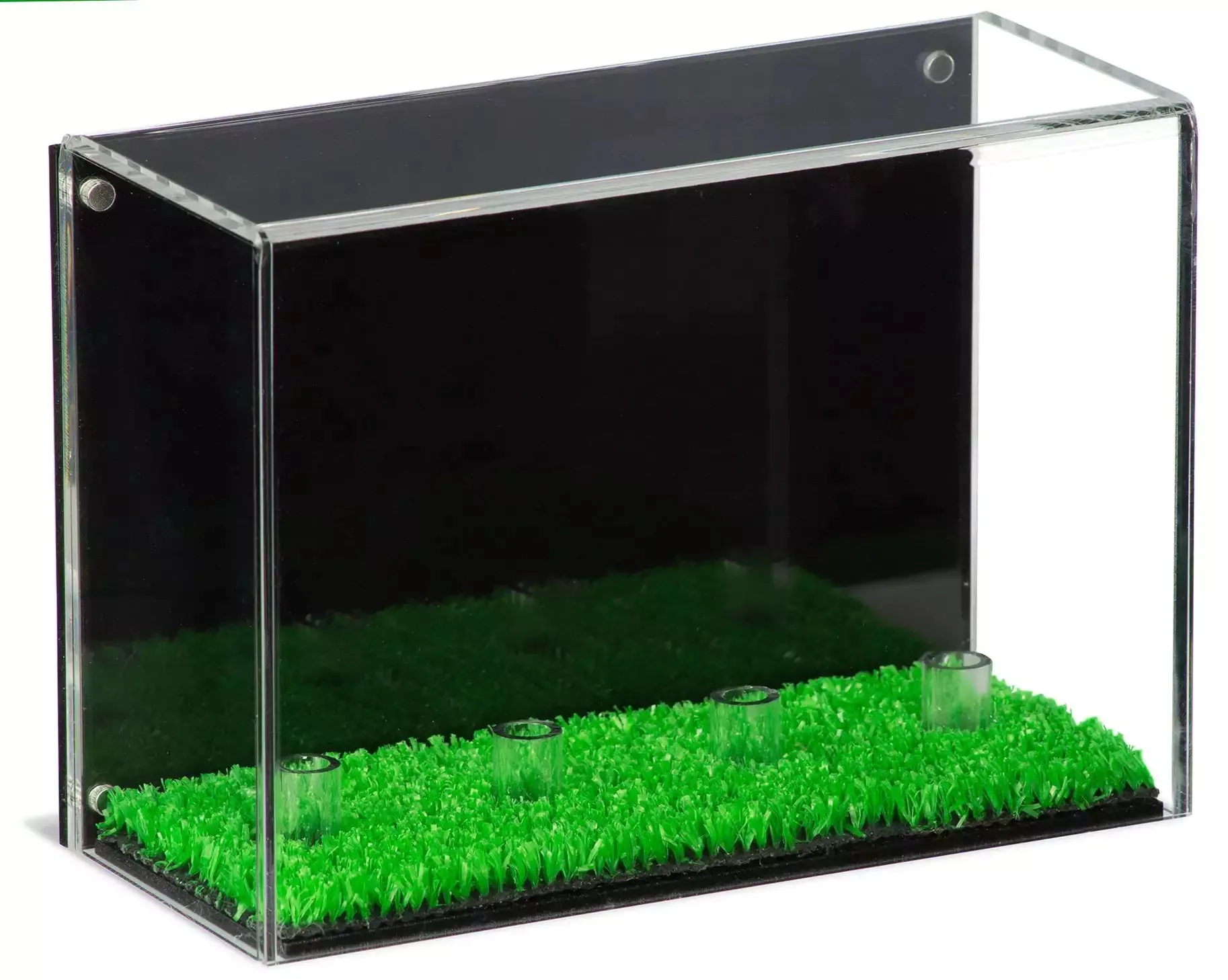 Acrylic Golf Ball Display Case with Turf Base