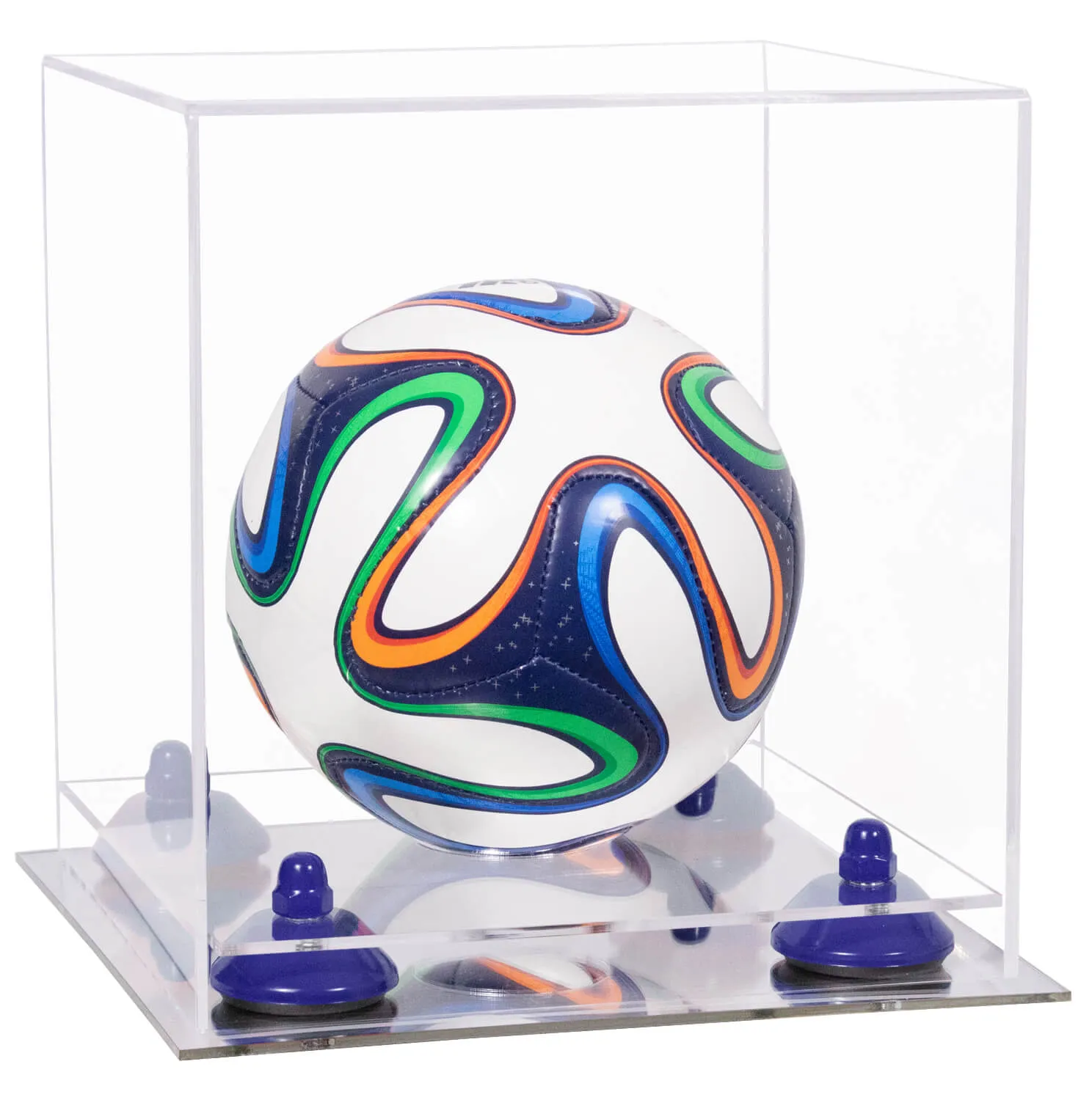 Acrylic Mini - Miniature (not Full Size) Soccer Ball Display Case - Clear (B03/A015)