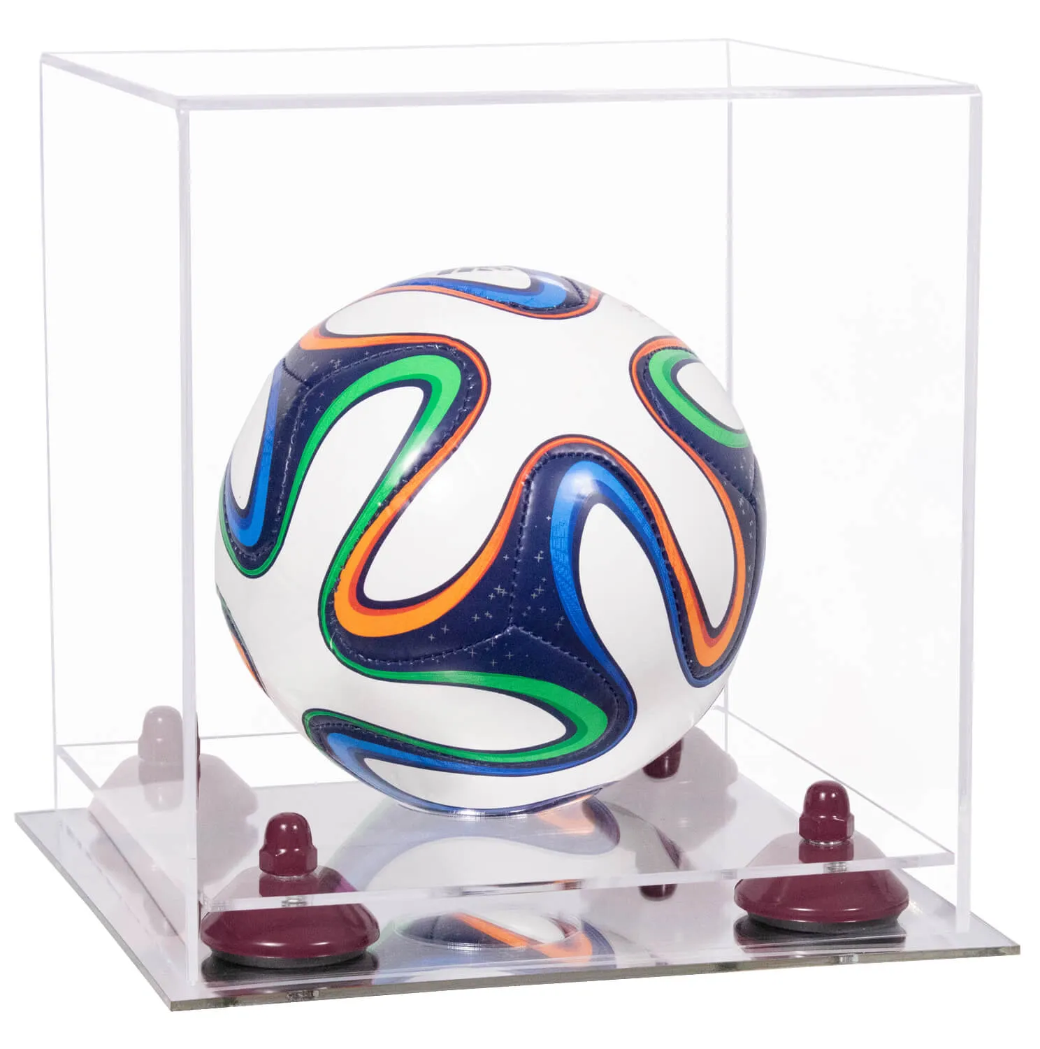 Acrylic Mini - Miniature (not Full Size) Soccer Ball Display Case - Clear (B03/A015)