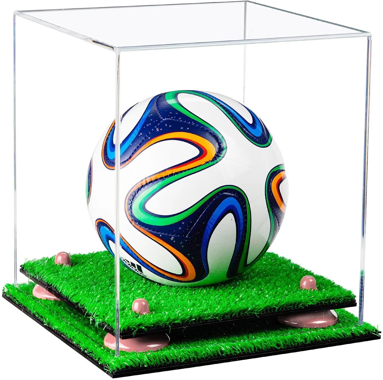 Acrylic Mini - Miniature (not Full Size) Soccer Ball Display Case - Clear (B03/A015)