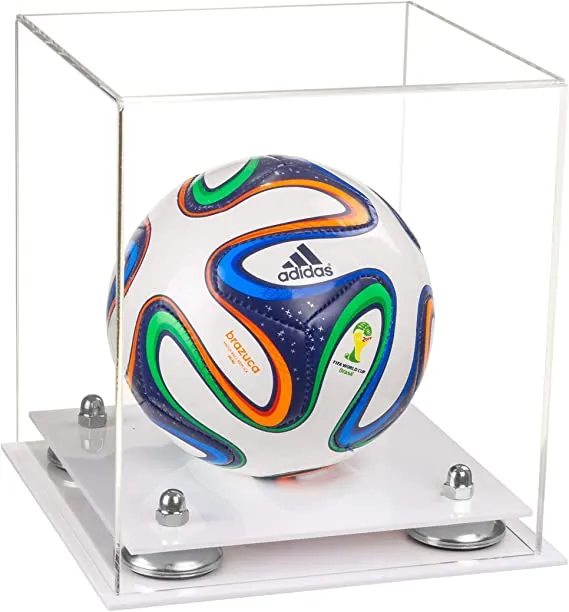 Acrylic Mini - Miniature (not Full Size) Soccer Ball Display Case - Clear (B03/A015)