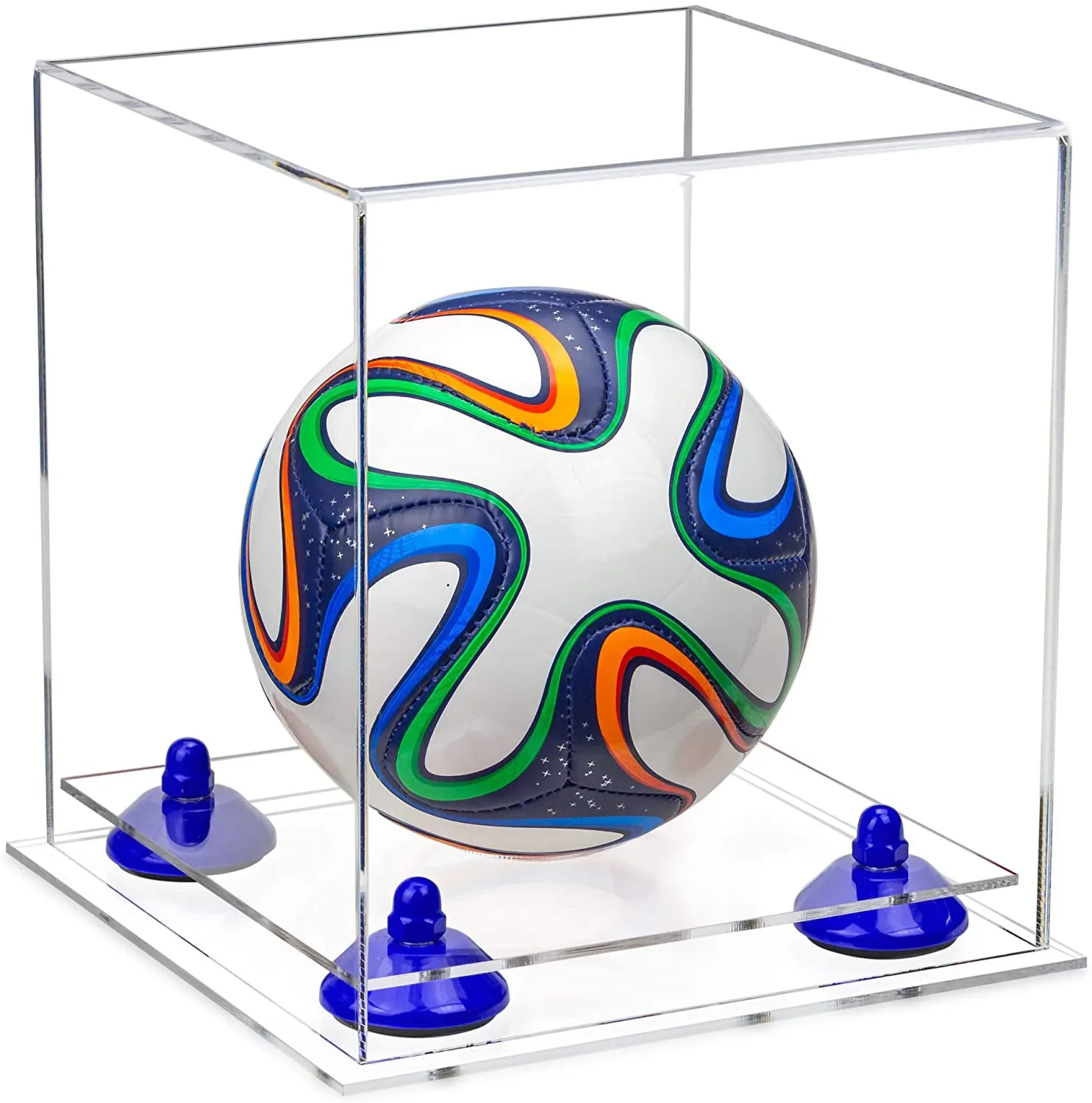 Acrylic Mini - Miniature (not Full Size) Soccer Ball Display Case - Clear (B03/A015)