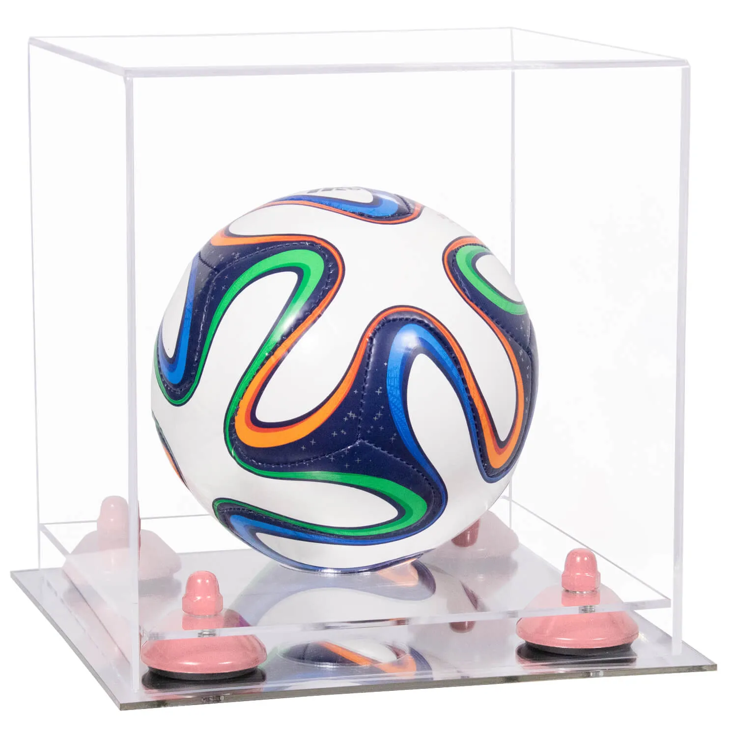 Acrylic Mini - Miniature (not Full Size) Soccer Ball Display Case - Clear (B03/A015)