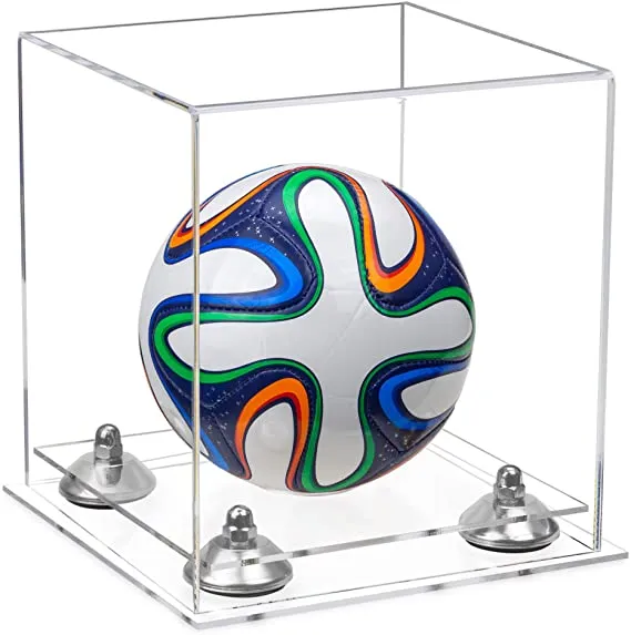 Acrylic Mini - Miniature (not Full Size) Soccer Ball Display Case - Clear (B03/A015)