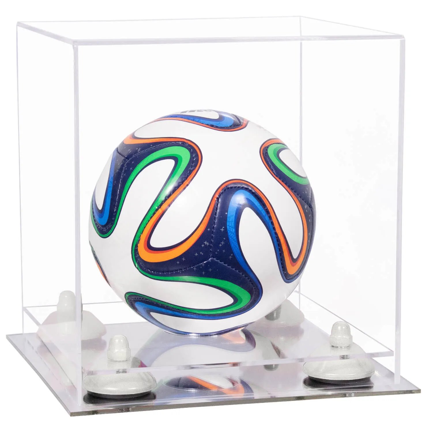 Acrylic Mini - Miniature (not Full Size) Soccer Ball Display Case - Clear (B03/A015)