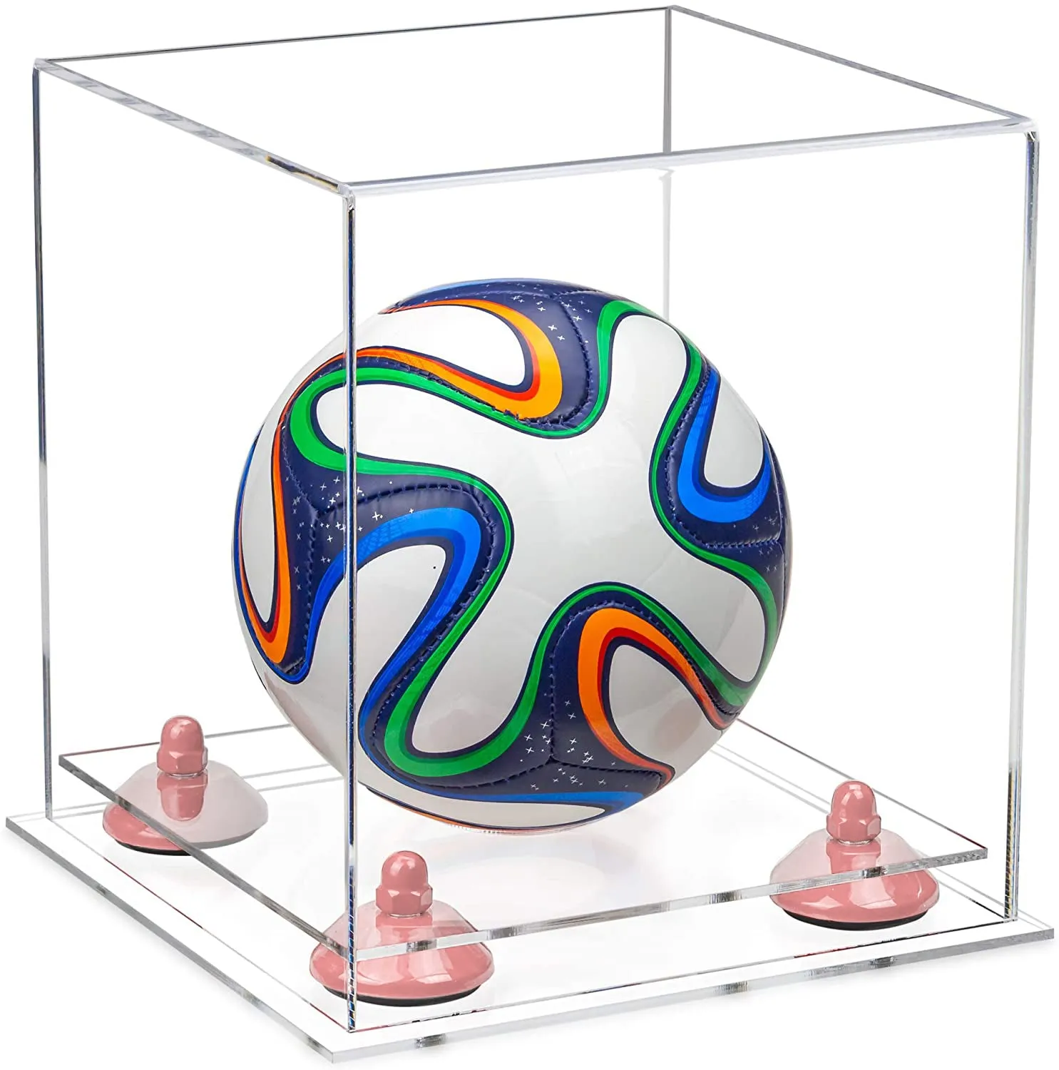 Acrylic Mini - Miniature (not Full Size) Soccer Ball Display Case - Clear (B03/A015)