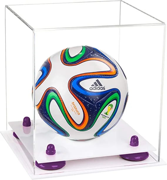 Acrylic Mini - Miniature (not Full Size) Soccer Ball Display Case - Clear (B03/A015)