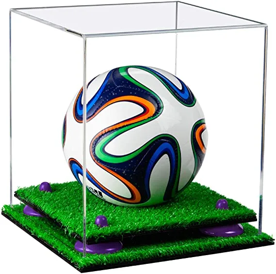 Acrylic Mini - Miniature (not Full Size) Soccer Ball Display Case - Clear (B03/A015)