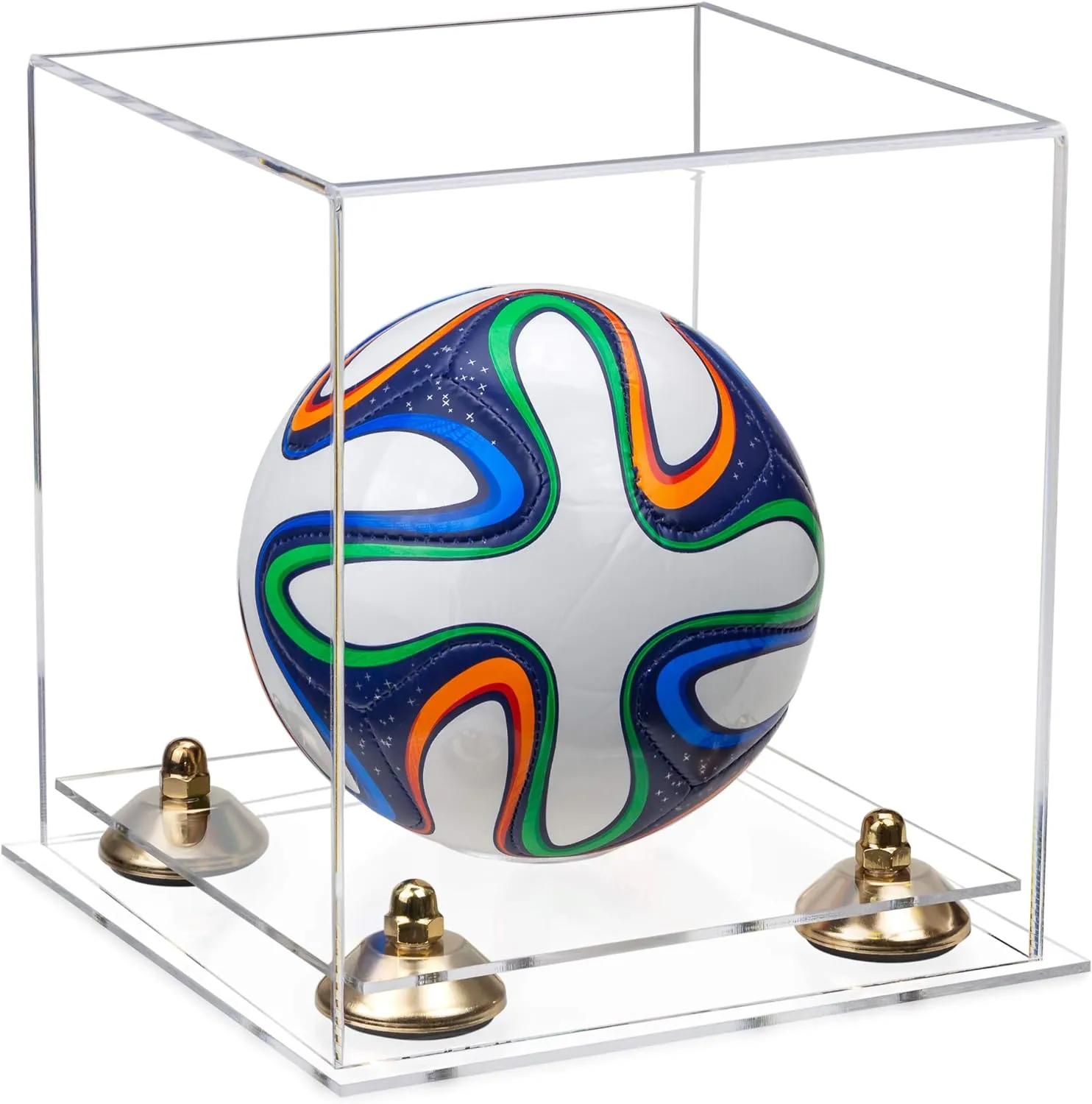 Acrylic Mini - Miniature (not Full Size) Soccer Ball Display Case - Clear (B03/A015)