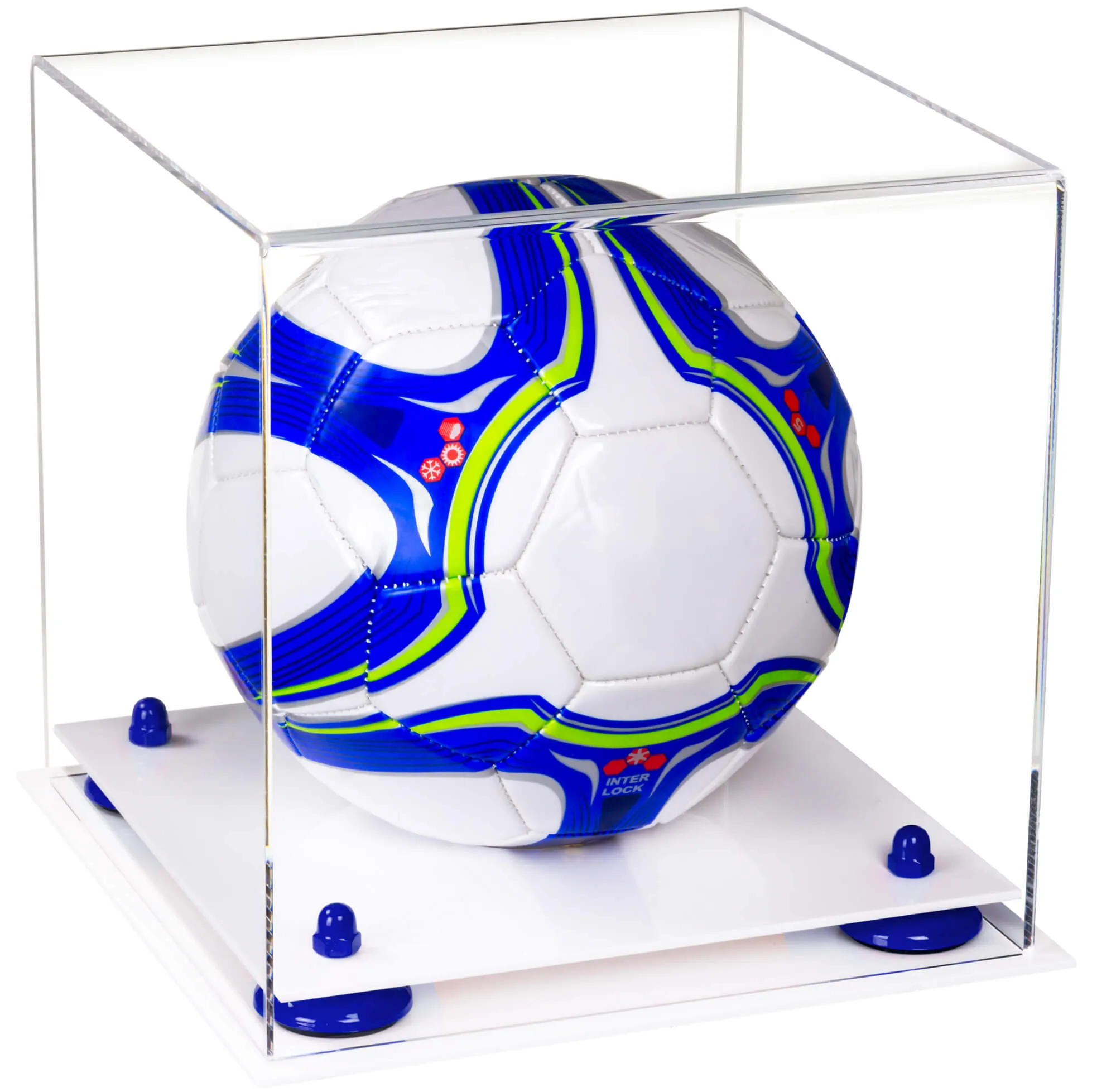 Acrylic Mini - Miniature (not Full Size) Soccer Ball Display Case - Clear (B03/A015)