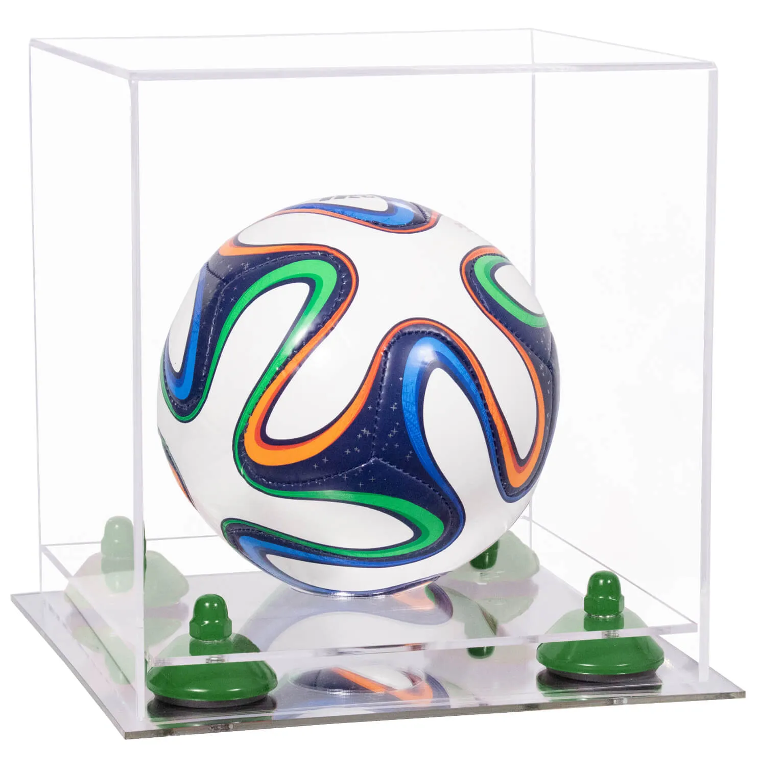 Acrylic Mini - Miniature (not Full Size) Soccer Ball Display Case - Clear (B03/A015)