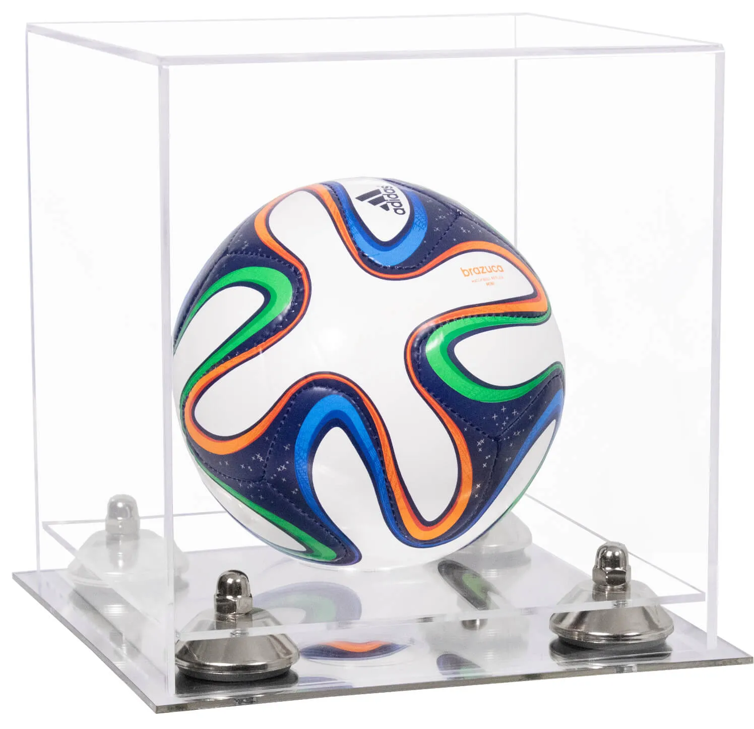 Acrylic Mini - Miniature (not Full Size) Soccer Ball Display Case - Clear (B03/A015)