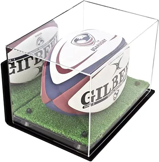 Acrylic Rugby Ball Display Case - Mirror Wall Mount (B41/A004)