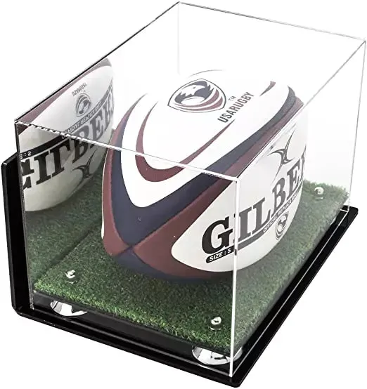 Acrylic Rugby Ball Display Case - Mirror Wall Mount (B41/A004)