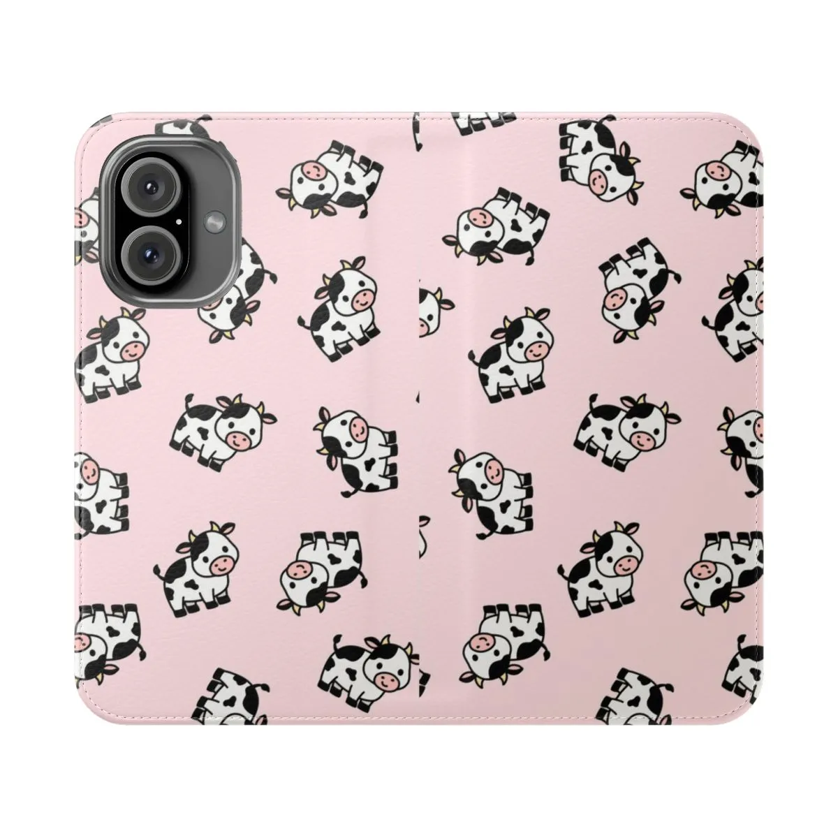 Adorable Cow-Themed Flip Phone Case