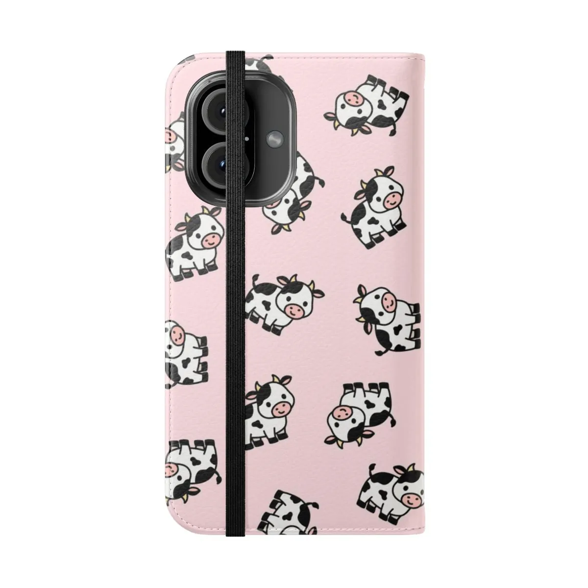 Adorable Cow-Themed Flip Phone Case