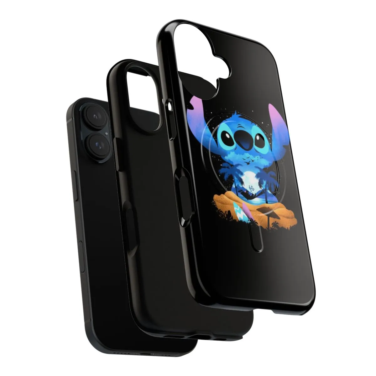 Adorable Lilo and Stitch Meets Dragon Ball Z Goku Magnetic Tough Phone Case