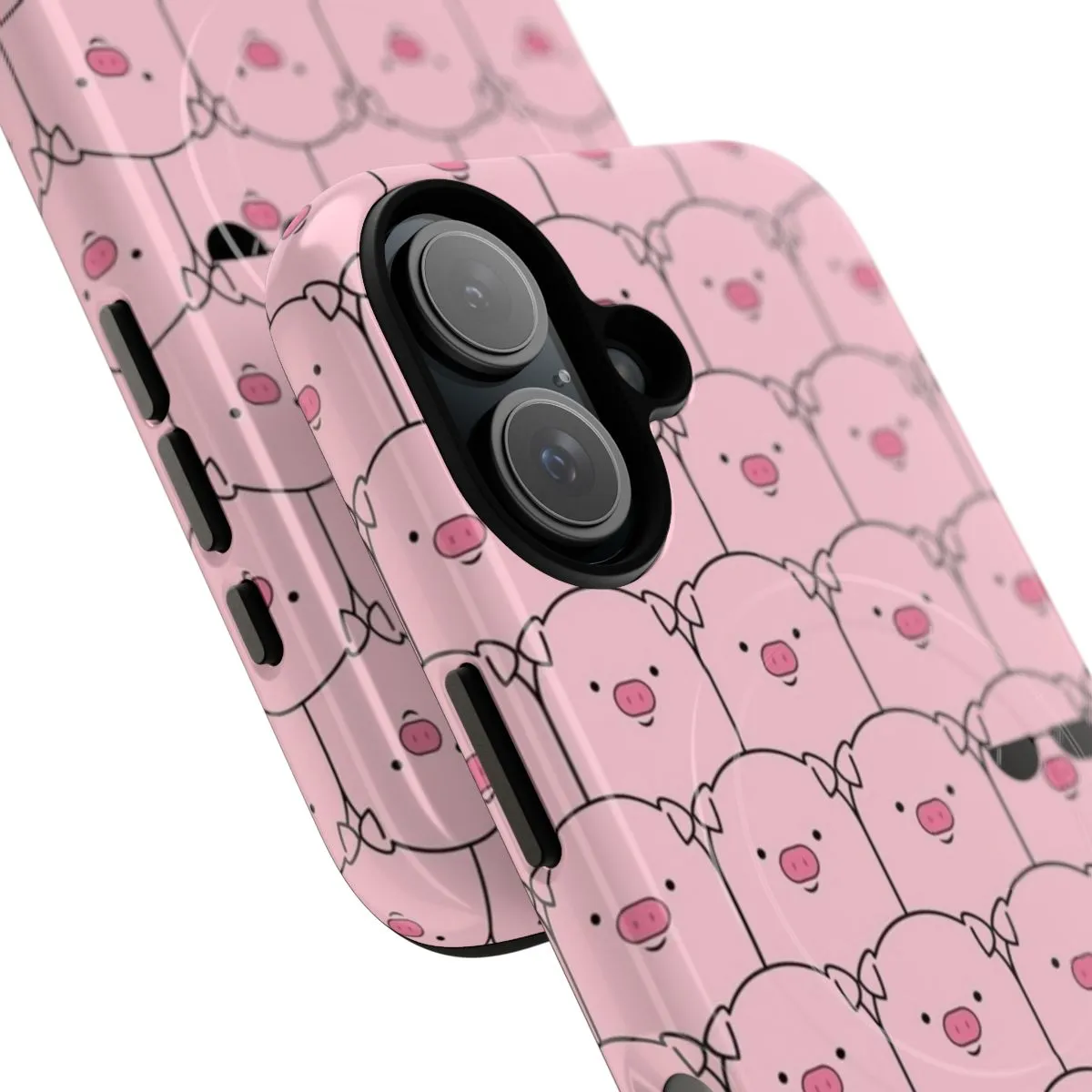 Adorable Pig-Themed Magnetic Tough Phone Case