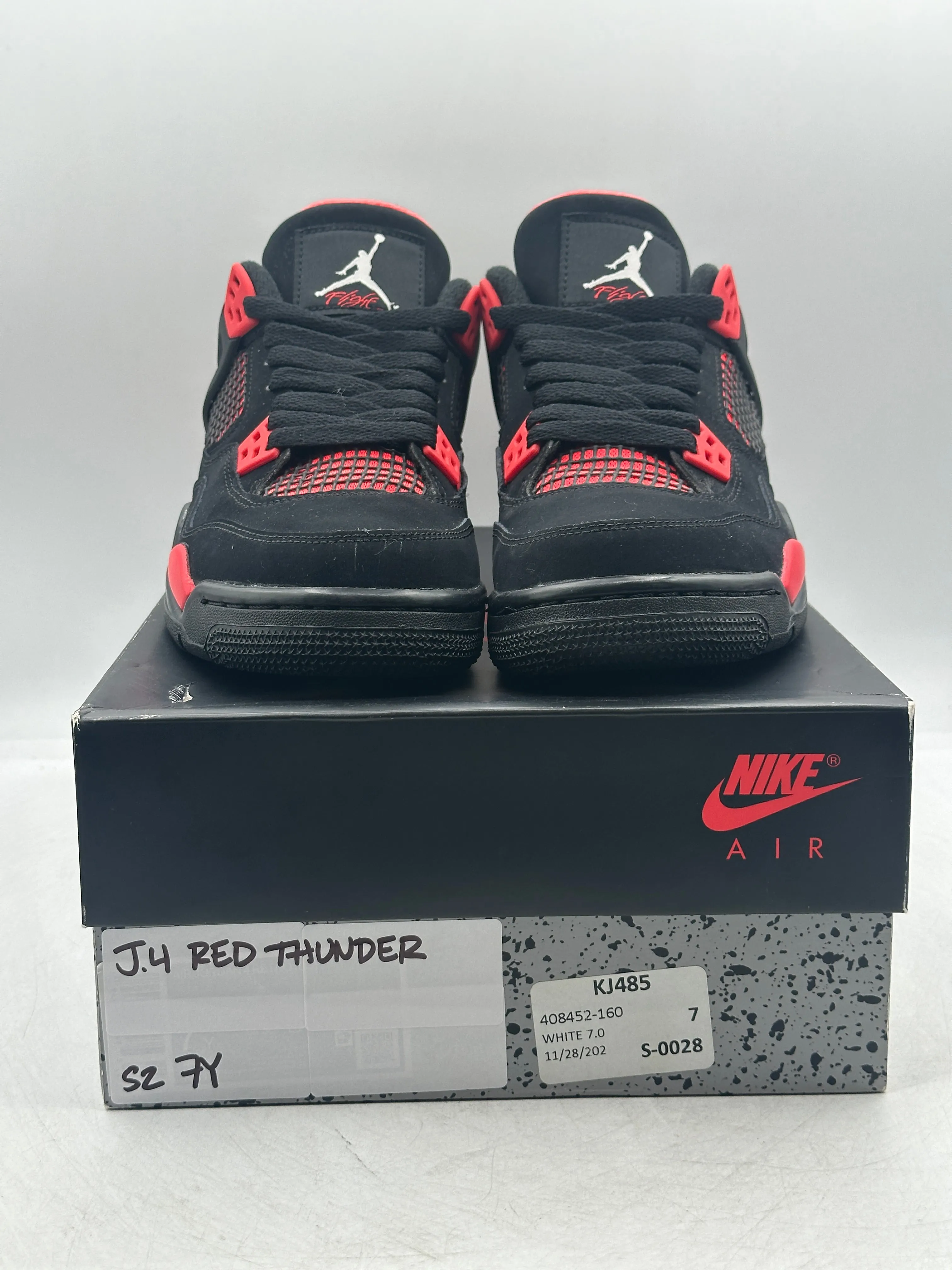 Ai rJordan 4 Retro Red Thunder (GS) (WORN/REP. BOX)