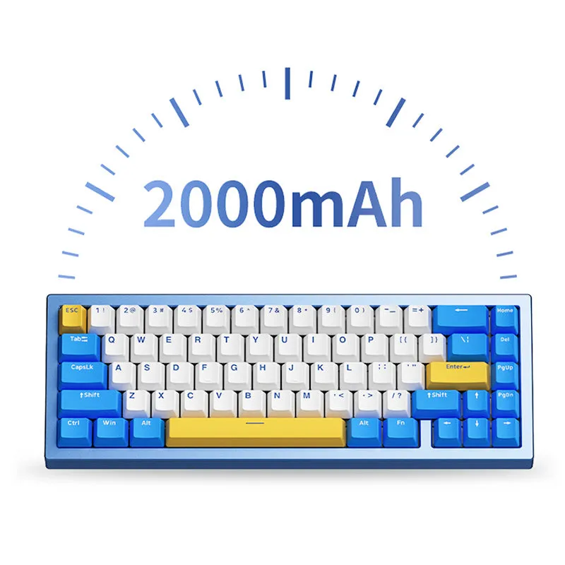 Ajazz AC067 Mountain Blue Gasket Mechanical Keyboard