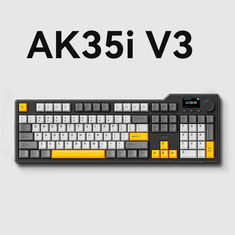 AJAZZ AK35i V3 Wireless 104Keys Screen Mechanical Keyboard