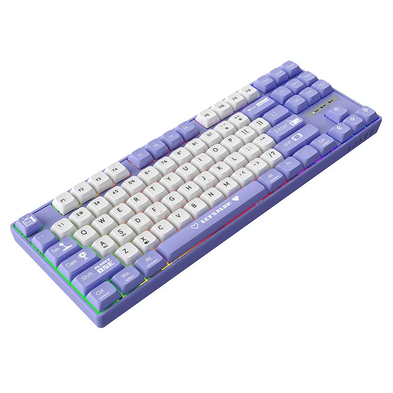 Ajazz AK870MC Rainbow Backlit Mechanical Keyboard