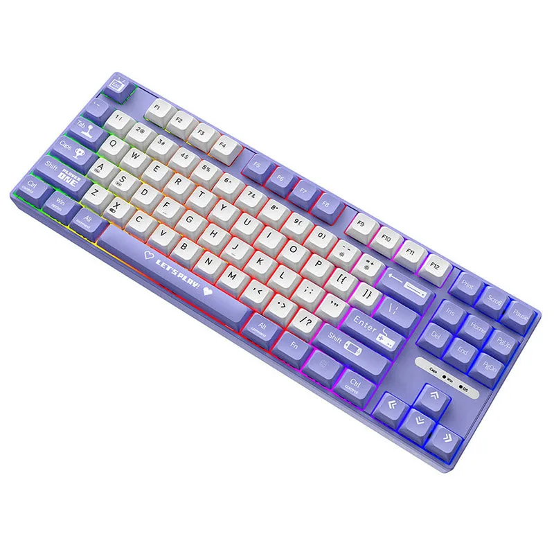 Ajazz AK870MC Rainbow Backlit Mechanical Keyboard