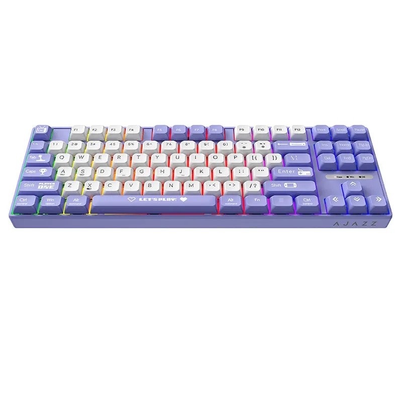 Ajazz AK870MC Rainbow Backlit Mechanical Keyboard