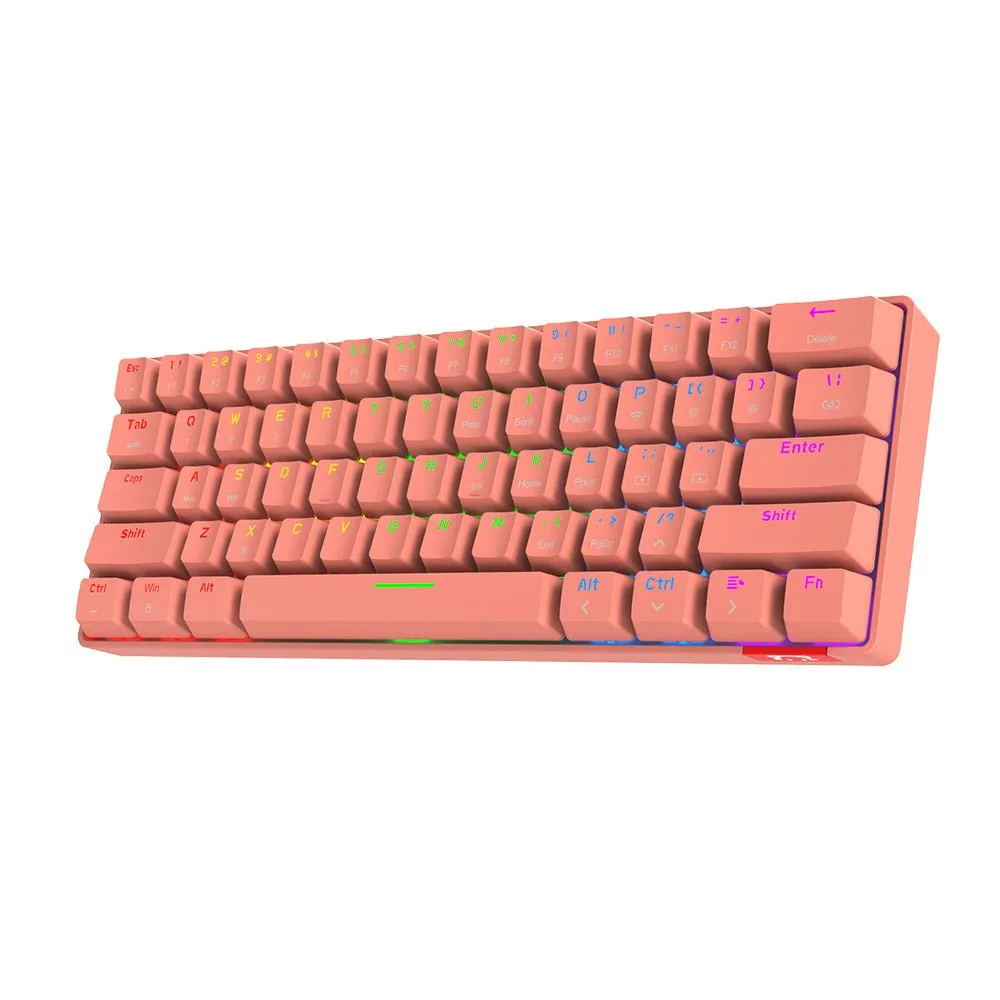 Ajazz STK61 pink Mechanical keyboard RGB (Red switch)