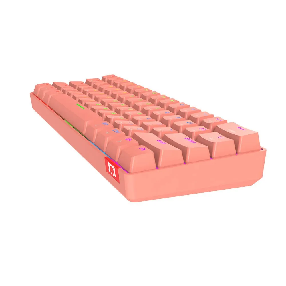 Ajazz STK61 pink Mechanical keyboard RGB (Red switch)