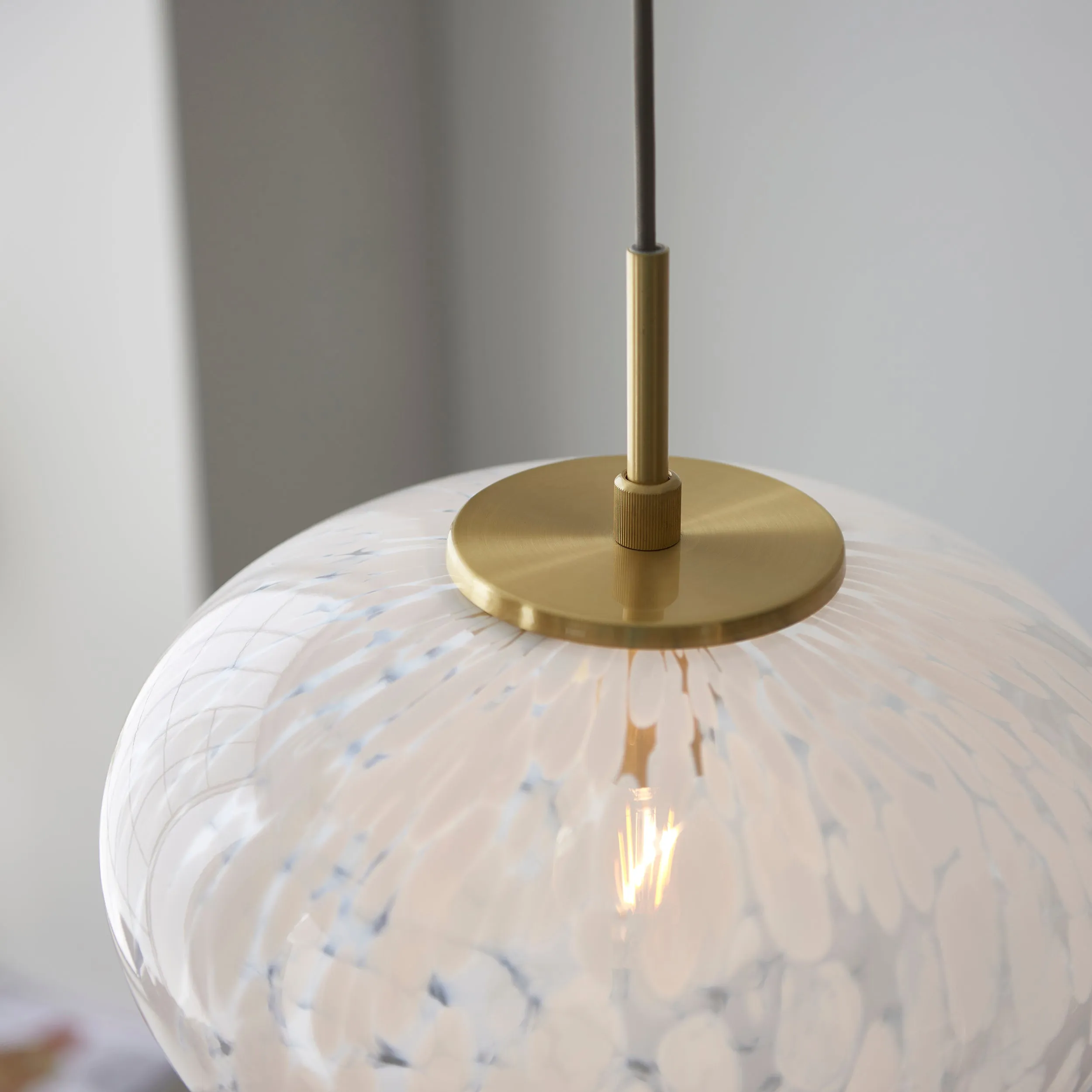 Amos Confetti Single Pendant Satin Brass