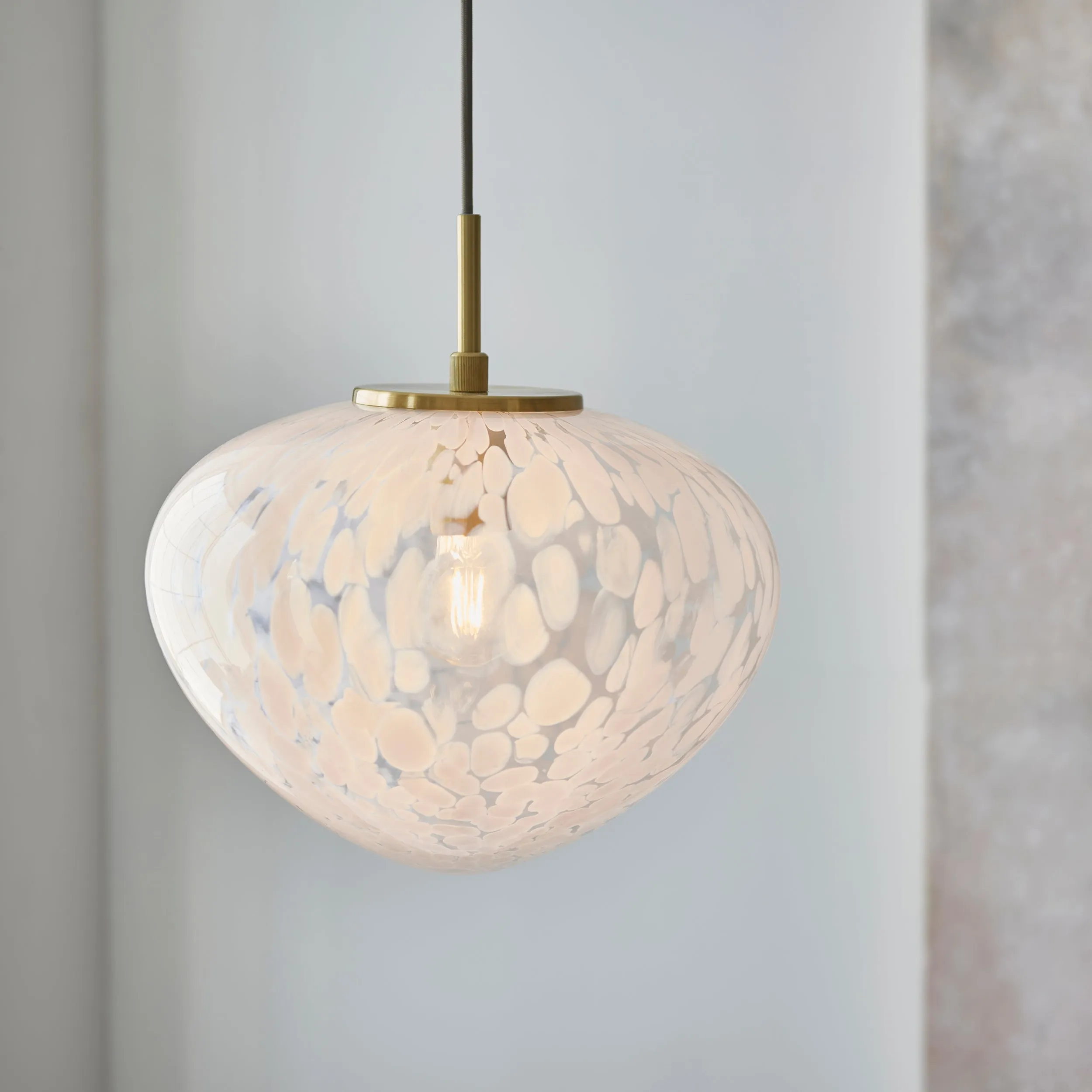 Amos Confetti Single Pendant Satin Brass