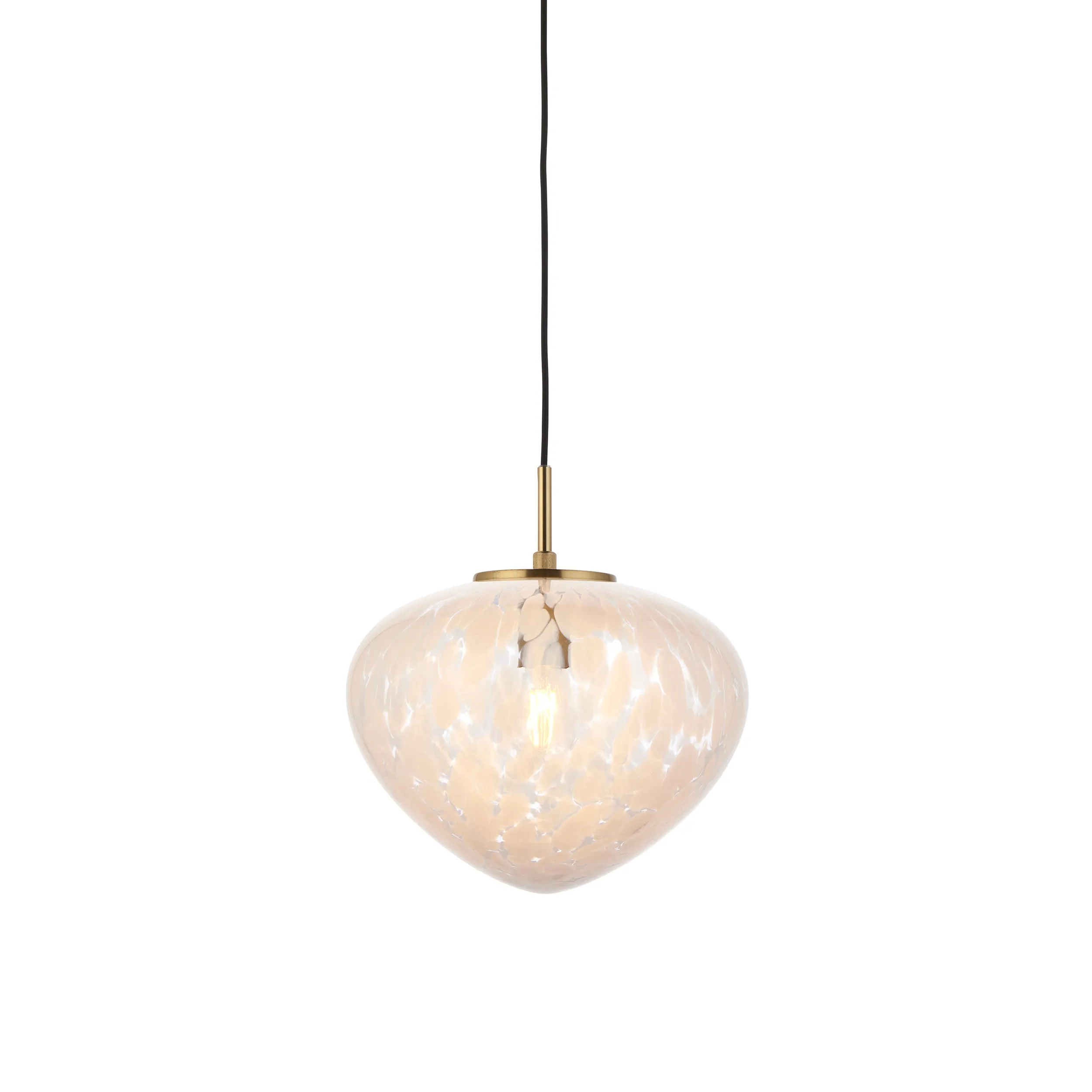 Amos Confetti Single Pendant Satin Brass