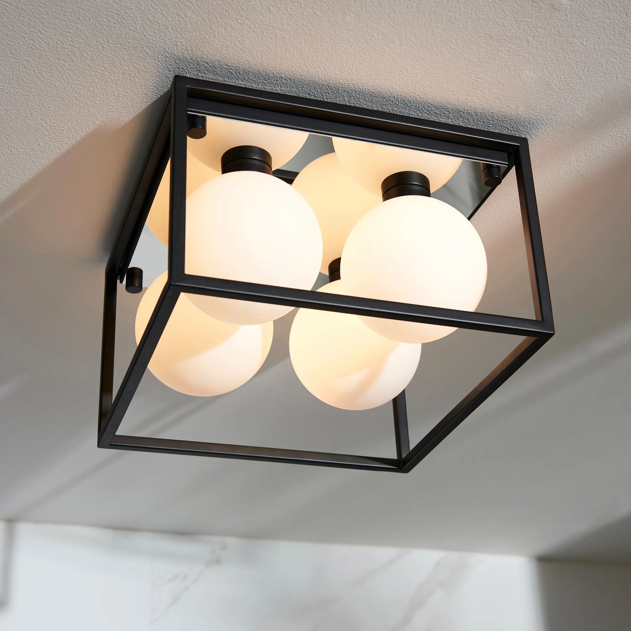 Amos Triton 4 Bathroom Ceiling Light Matt Black