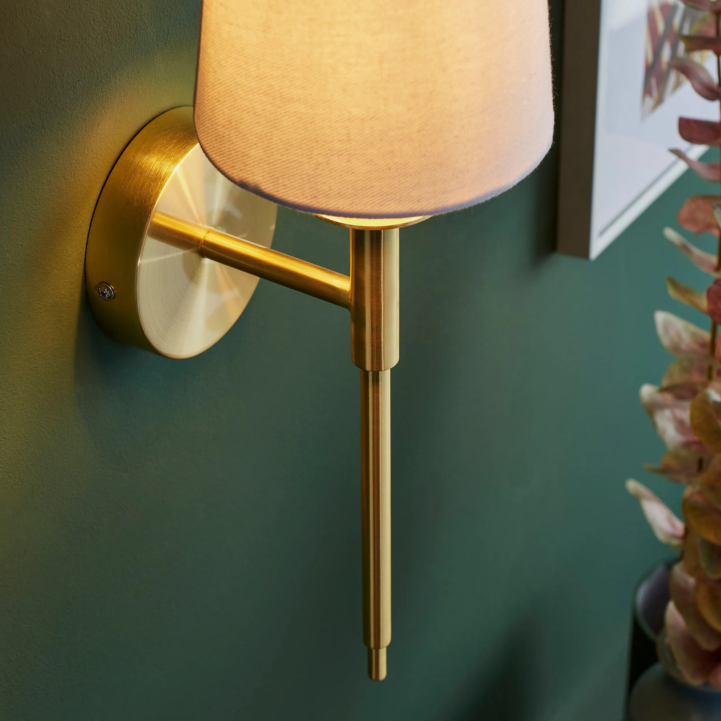 Amos Westminster Wall Light Satin Brass