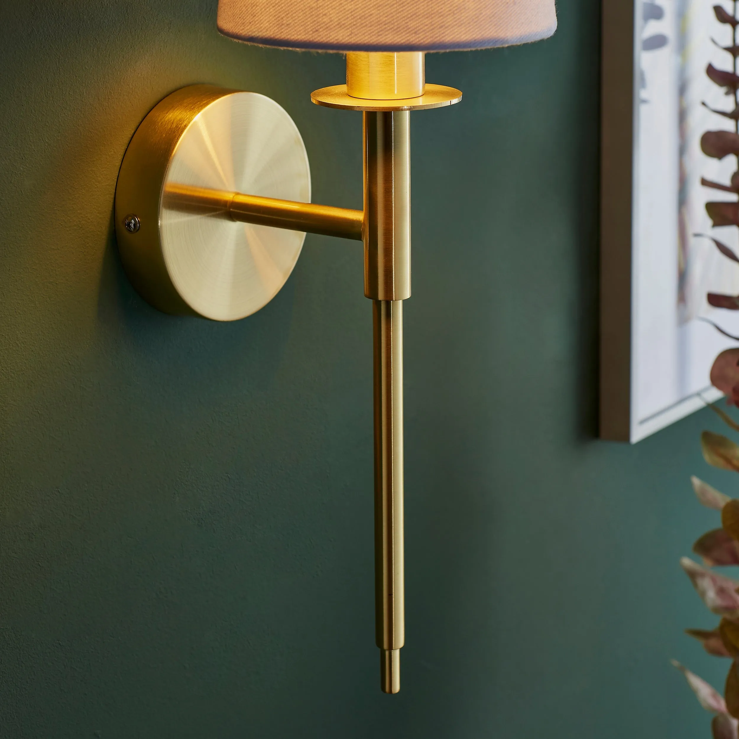 Amos Westminster Wall Light Satin Brass