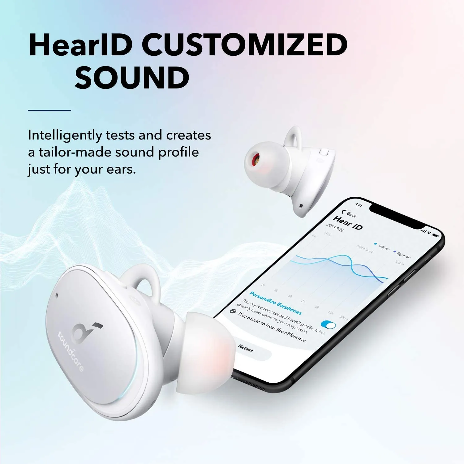 Anker Soundcore Liberty 2 Pro True Wireless Earbuds, Bluetooth Earbuds with Astria Coaxial Acoustic Architecture, in-Ear Studio Performance, 8-Hour Playtime, HearID Personalized EQ, Wireless Charging (White)