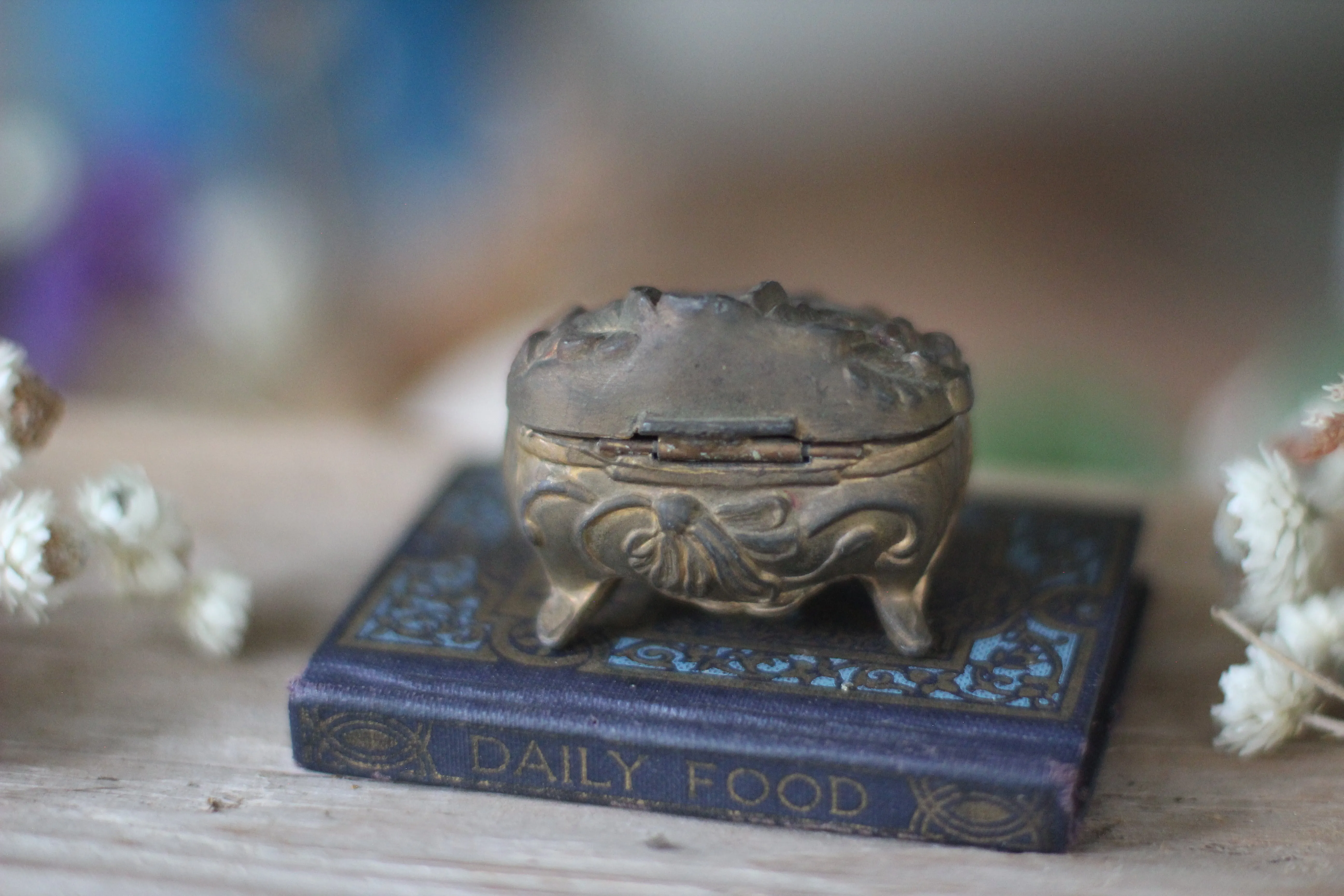 Antique Miniature Art Nouveau Jewelry Box