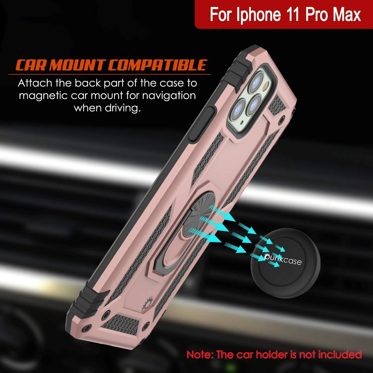 Apple iPhone 11 Pro  Punkcase ArmorShield Military Style Case Rose-Gold