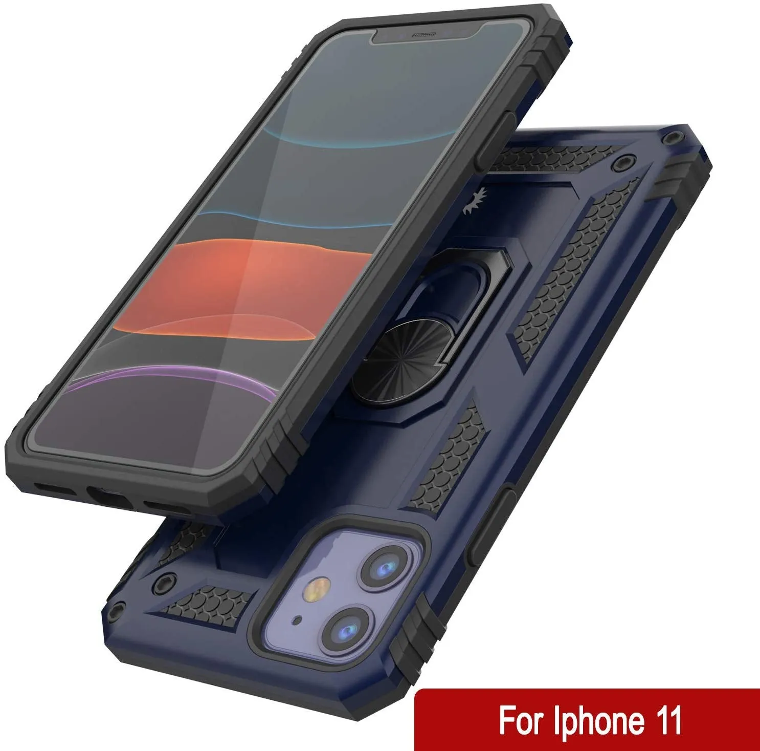 Apple iPhone 11  Punkcase ArmorShield Military Style Case Navy-Blue