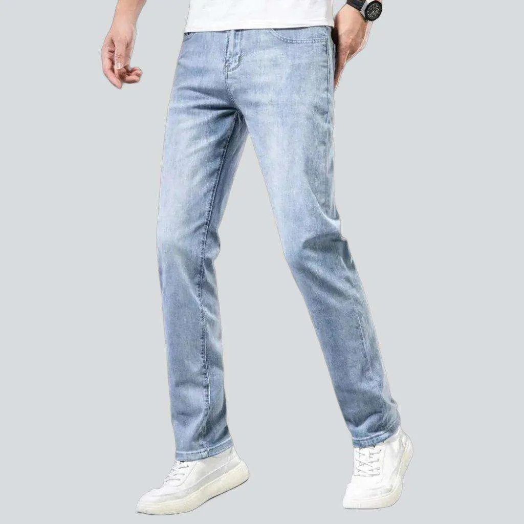 Back pocket embroidery casual jeans