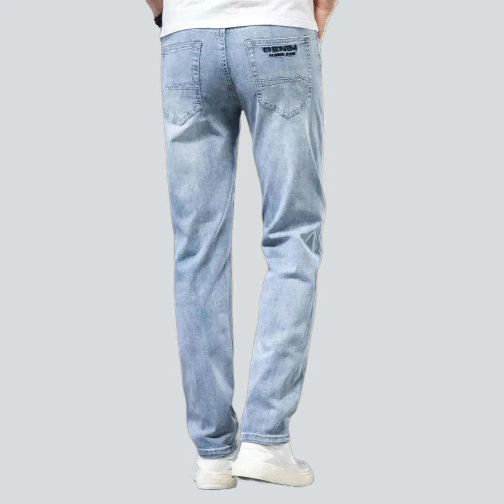 Back pocket embroidery casual jeans