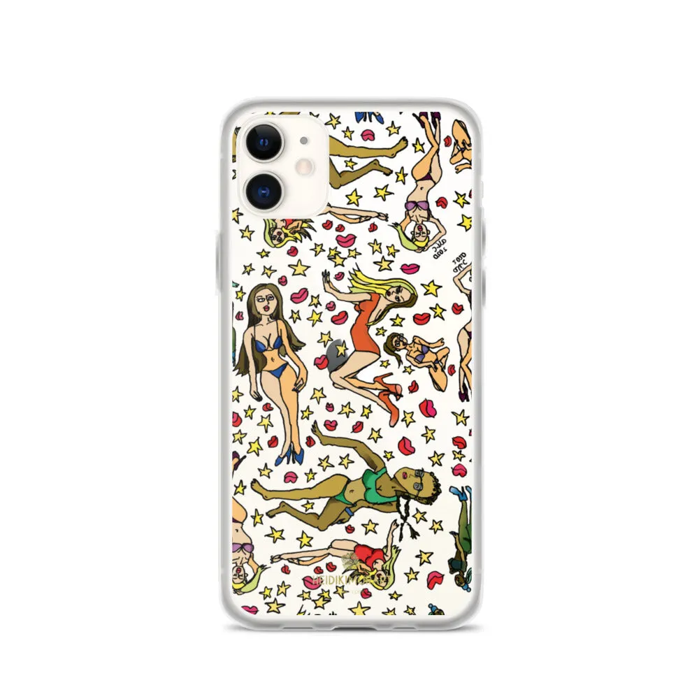 Bad Girl's iPhone Case, Graphic Cartoon Art Fun Colorful Artistic Phone Case-Made in USA/EU/MX