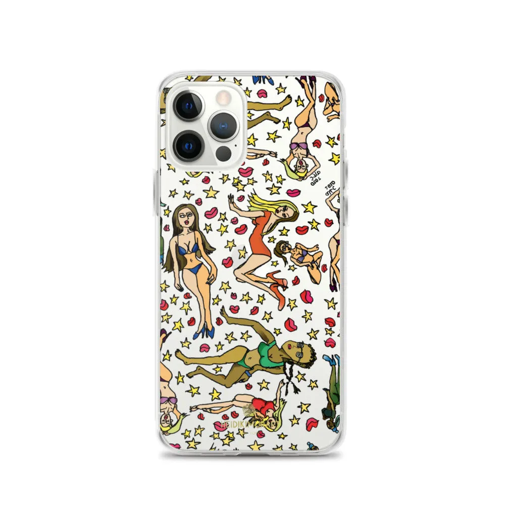 Bad Girl's iPhone Case, Graphic Cartoon Art Fun Colorful Artistic Phone Case-Made in USA/EU/MX